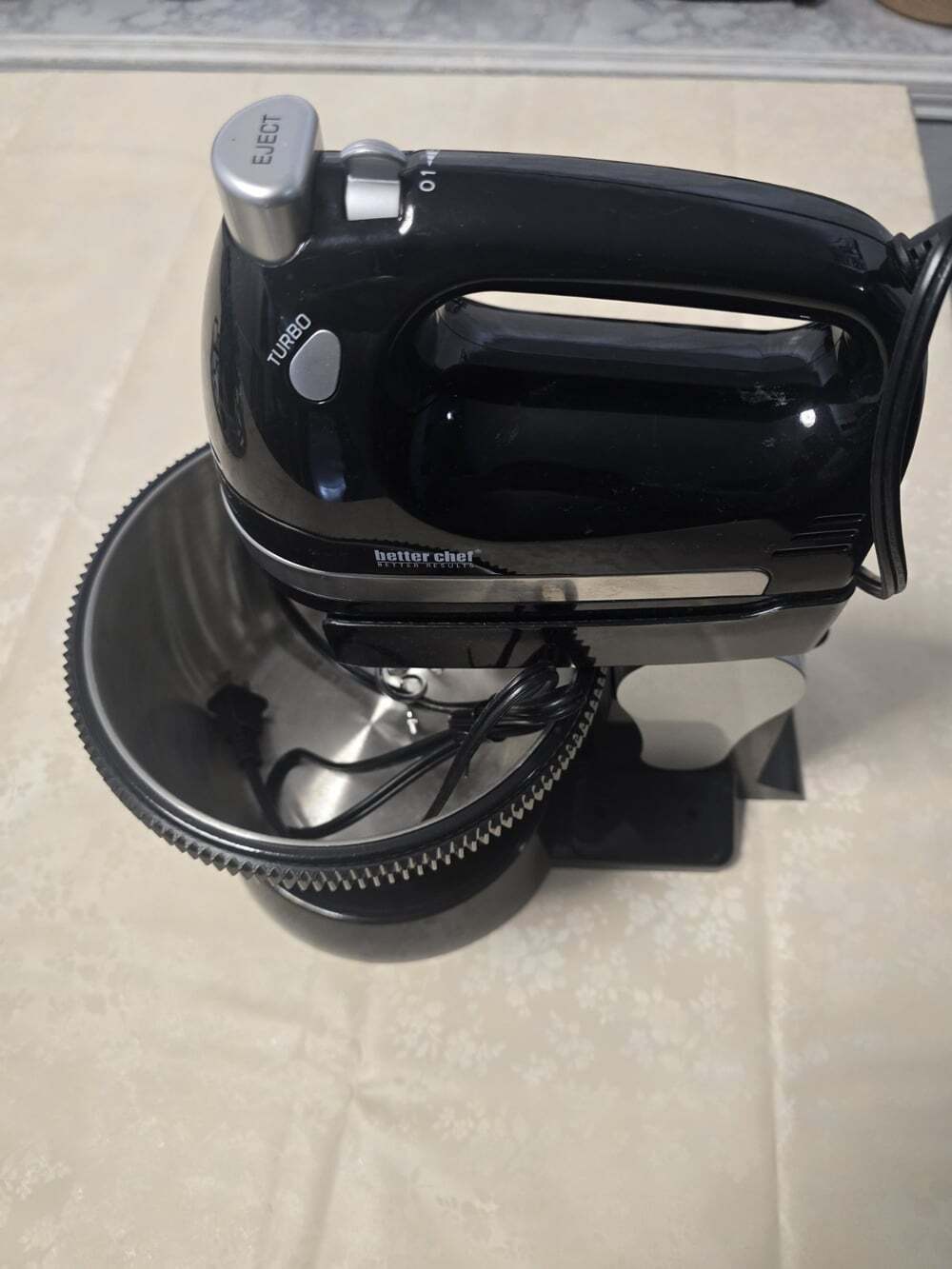 Better Chef 350 Watt Stand/Hand Mixer, Silver Mixing Bowl & Attachments Included